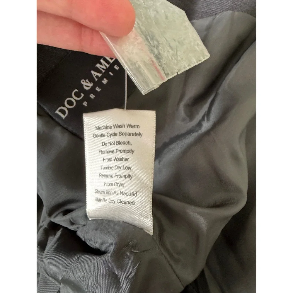 Banana Republic Men's 44L Black Pinstripe Wool Blend Sport Coat Blazer Long